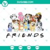 Bluey family and friends SVG and PNG cartoon files featuring Blue Heeler characters, perfect for digital projects.