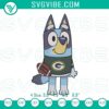 Bluey green Bay Packers football embroidery designs machine file, ideal for sports-themed crafting projects.
