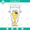 Bluey Halloween SVG with Frankenstein costume, perfect for horror-themed projects. Downloadable and customizable SVG file.