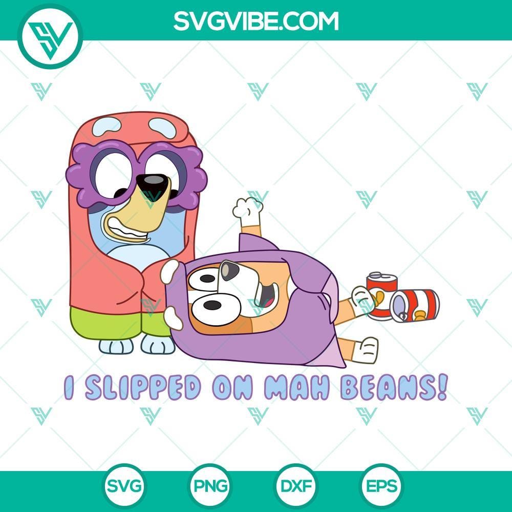 bluey-i-slipped-on-mah-beans-svg-bluey-grannies-svg-bingo-heeler-svg-funny-bluey-svg-png-dxf-eps-7-mockup.jpg Bluey and Bingo character SVG images with a fun "I Slipped On Mah Beans" and "Grannies" design, perfect for digital projects.