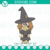 Bluey Indy Witchy Halloween Embroidery Designs featuring Bluey Heeler in spooky theme, perfect for Halloween crafts.