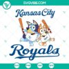 Bluey Kansas City Royals baseball logo SVG file featuring team colors and emblem in PNG, DXF, EPS formats for sports fans.