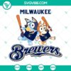 Bluey Milwaukee Brewers baseball SVG design in PNG, DXF, EPS formats. Perfect for fan merchandise and crafts.