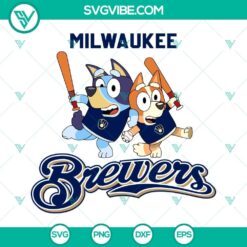 Bluey Milwaukee Brewers Baseball SVG Image PNG DXF EPS