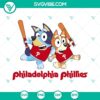 Bluey Philadelphia Phillies baseball logo SVG design for digital use. Great for sports fans. File format options like PNG, DXF, EPS.