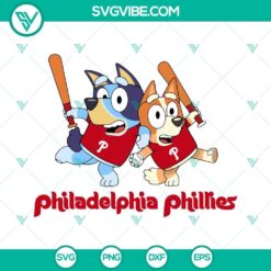 Bluey Philadelphia Phillies Baseball SVG Image PNG DXF EPS