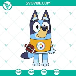 Bluey Pittsburgh Steelers SVG images perfect for Cricut - PNG DXF EPS files, ideal for craft lovers and sports fans.