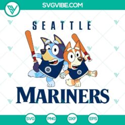 Seattle Mariners baseball theme SVG files in blue color scheme for digital download. Great for baseball fans and DIY projects.