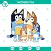 Bluey SVG file bundle featuring Bluey, Bingo, and the Heeler family, perfect for crafts and designs.