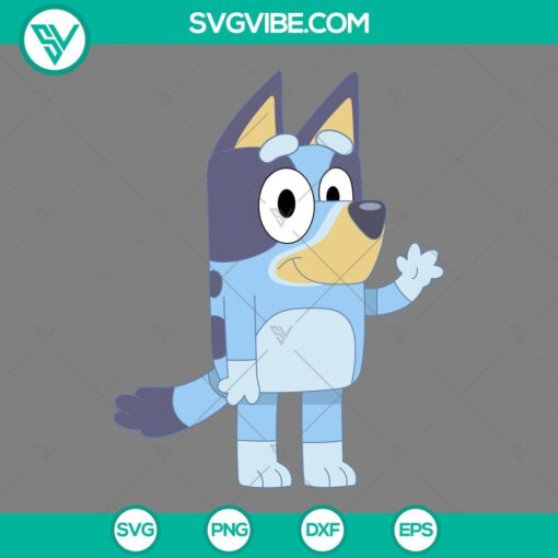 Bluey SVG files and PNG vector clipart design for digital use.