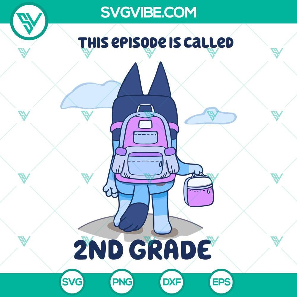 bluey-this-episode-is-called-2nd-grade-svg-bluey-back-to-school-svg-2nd-grade-svg-3-mockup.jpg Bluey Back To School 2nd Grade SVG File illustrating a fun and colorful design inspired by the popular Bluey episode, perfect for digital crafting and back-to-school projects.