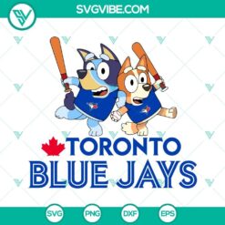 Bluey Toronto Blue Jays baseball team logo SVG images in various formats for digital use.
