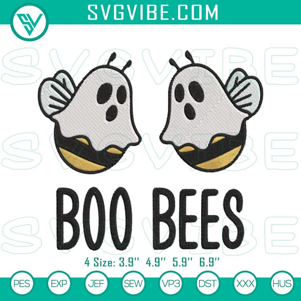 Boo Bees Ghost Halloween Embroidery Designs Boo Bees Ghost Halloween embroidery designs with playful Halloween digital pattern, ideal for spooky crafts and decorations.