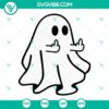 Boo ghost middle finger SVG images for Halloween, featuring a funny and cute ghost design. Perfect for digital crafting projects.