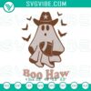 Cowboy ghost embroidery design file with a humorous twist, perfect for Halloween projects.