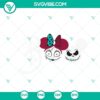 Boo Jack and Sally SVG image with Happy text, featuring The Nightmare Before Christmas SVG files. Perfect for Halloween crafts.