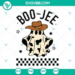 Boujee cow boy ghost SVG for Halloween, spooky ghost design in SVG format for download.