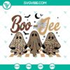Boo Jee Ghost SVG with Leopard and Cheetah Print Patterns - Stylish Halloween Ghost Clipart for Digital Design and Crafting.