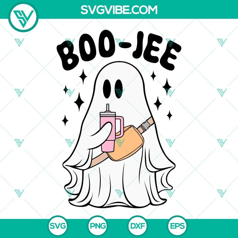 Boo Jee SVG, Boojee Ghost SVG, Boo Halloween SVG Boo Jee ghost SVG file download for Halloween, spooky and fun design.