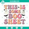 Halloween-themed SVG file with two retro "Boo Sheet" designs, perfect for spooky crafting projects.