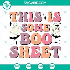 Halloween-themed SVG file with two retro "Boo Sheet" designs, perfect for spooky crafting projects.