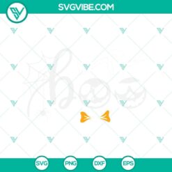 Boo SVG file bundle with cute Halloween design including bats, spider. Great for DIY crafts, shirts, decorations.