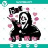 Boo You Whore Ghostface SVG file, Scream SVG download, Ghost Face design for digital crafting projects.