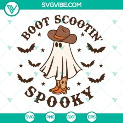 Halloween cowboy ghost SVG files with spooky western theme for download.