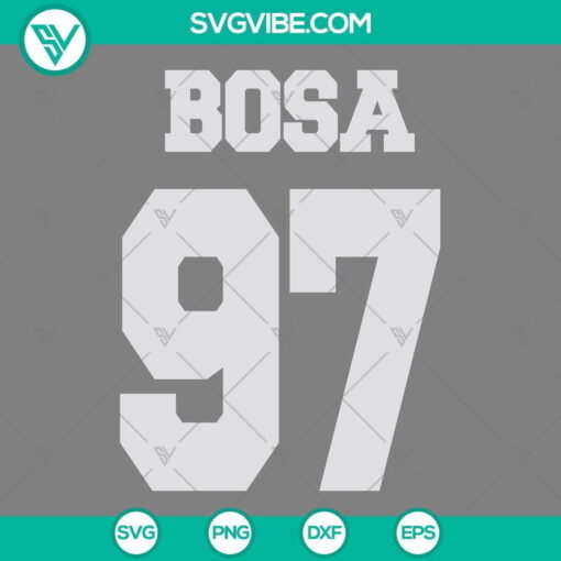 Bosa 97 SVG Image of San Francisco 49ers Super Bowl 2024 Design with PNG EPS DXF File, perfect for NFL football fans.