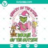 Bougie Grinch SVG featuring a design of "Grinchy on the inside, Bougie on the outside" theme for Christmas crafts and projects.