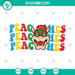 Bowser and Peaches SVG file inspired by The Super Mario Bros Movie, includes PNG, DXF, and EPS formats for crafting.