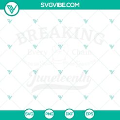 Juneteenth and Black History SVG files with chains breaking design, ideal for digital projects and celebrating African American heritage.