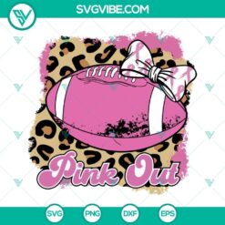 Pink football with breast cancer awareness ribbon design, SVG download for Breast Cancer Awareness campaign.