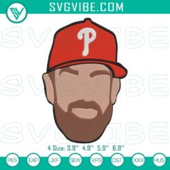 Bryce Harper Embroidery File, Phillies Baseball Embroidery Design