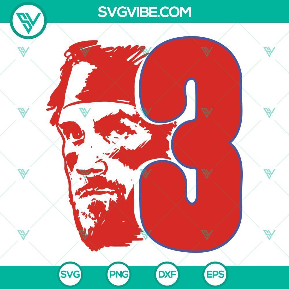 Bryce Harper SVG PNG DXF EPS Cut Files Bryce Harper baseball player SVG files in PNG, DXF, and EPS formats for cutting machines.
