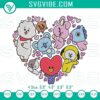 BT21 BTS fandom embroidery digital download featuring K-Pop characters design.
