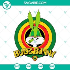 Abstract rabbit stoner design with Budz Bunny and Bugs Bunny smoking weed, available for SVG download. Ideal for cannabis enthusiasts.