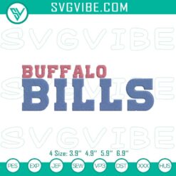 Buffalo Bills NFL football embroidery design with official team sports pattern, ideal for fans and sports enthusiasts.