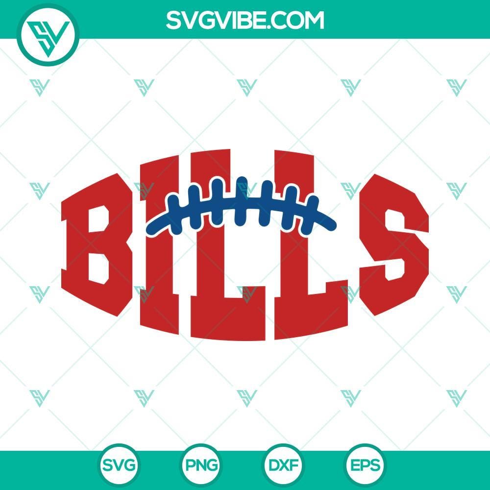 Buffalo Bills SVG, Bills Football SVG PNG DXF EPS Cut Files Buffalo Bills football themed SVG images for Bills fans - PNG, DXF, EPS cut files for crafting.