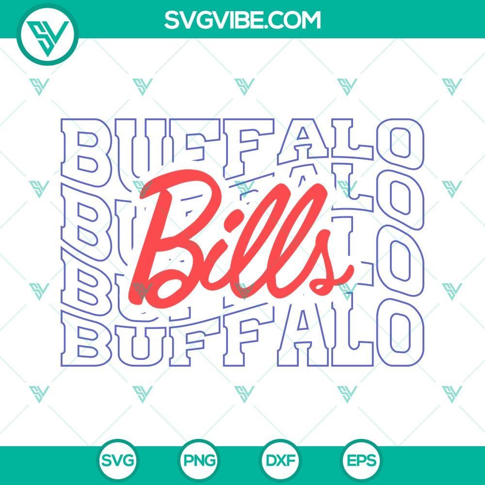 Buffalo Bills SVG, Buffalo Football SVG, Bills SVG PNG Digital Download Buffalo Bills football team logo SVG download with PNG digital file design.