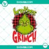 Buffalo Plaid Brother Grinch PNG design, perfect for Christmas crafts, apparel, and digital projects.