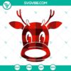 Red buffalo plaid Rudolph SVG files for Christmas. Festive reindeer design in a trendy pattern. Great for holiday crafting projects.