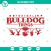 Bulldogs school spirit SVG files for football fans, digital download design.