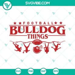 Bulldogs school spirit SVG files for football fans, digital download design.