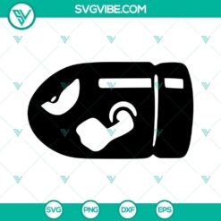 Bullet Bills SVG File, Mario Bullet SVG Image, The Super Mario Bros SVG File PNG 2