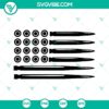 Bullet Flag American Flag Gun SVG for Cricut, patriotic flag design in SVG, PNG, DXF, and EPS formats for digital crafting projects.