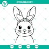 Easter bunny bandana SVG with rabbit face design for digital crafting projects.