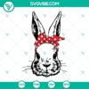 Bunny bandana SVG featuring a cute bunny with a bandana design. Perfect for Easter and bunny-themed projects.