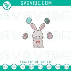 Bunny Easter Eggs Embroidery File, perfect for holiday crafts, includes adorable bunny and Easter egg design elements.