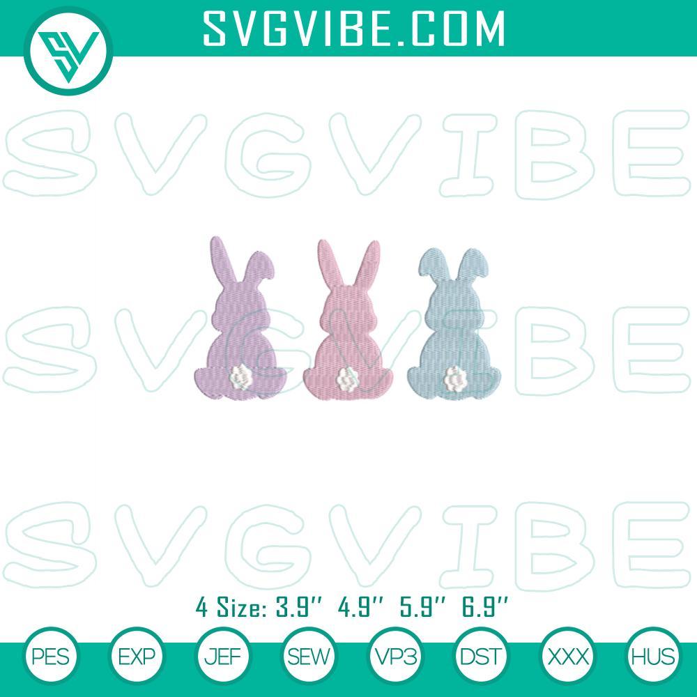 Bunny Embroidery Design Files, Happy Easter Day Embroidery Designs Bunny Easter embroidery file with happy Easter design, perfect for Easter crafting projects.